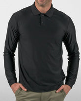 Drive Long Sleeve Textured Polo
