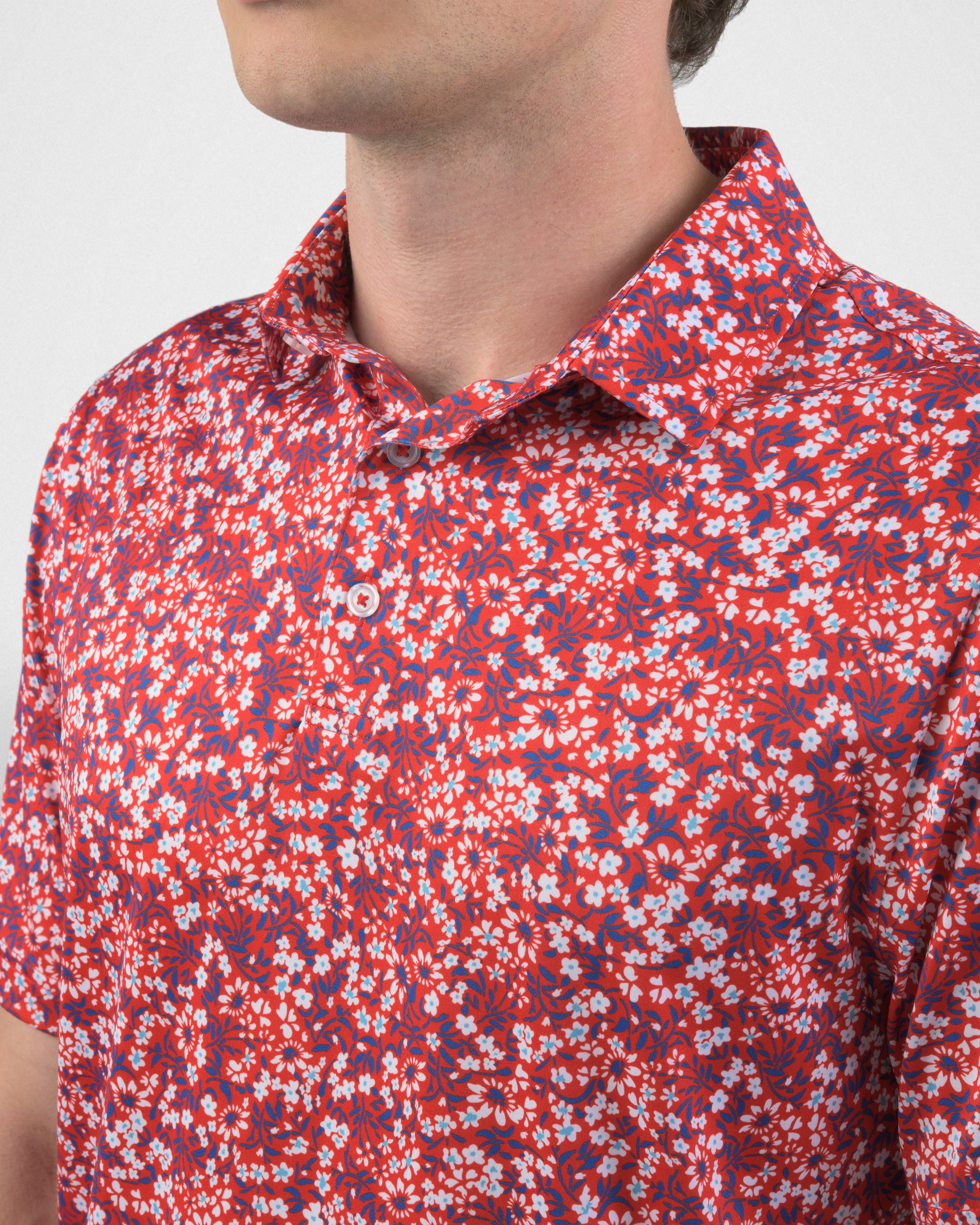 Beachside Floral Polo