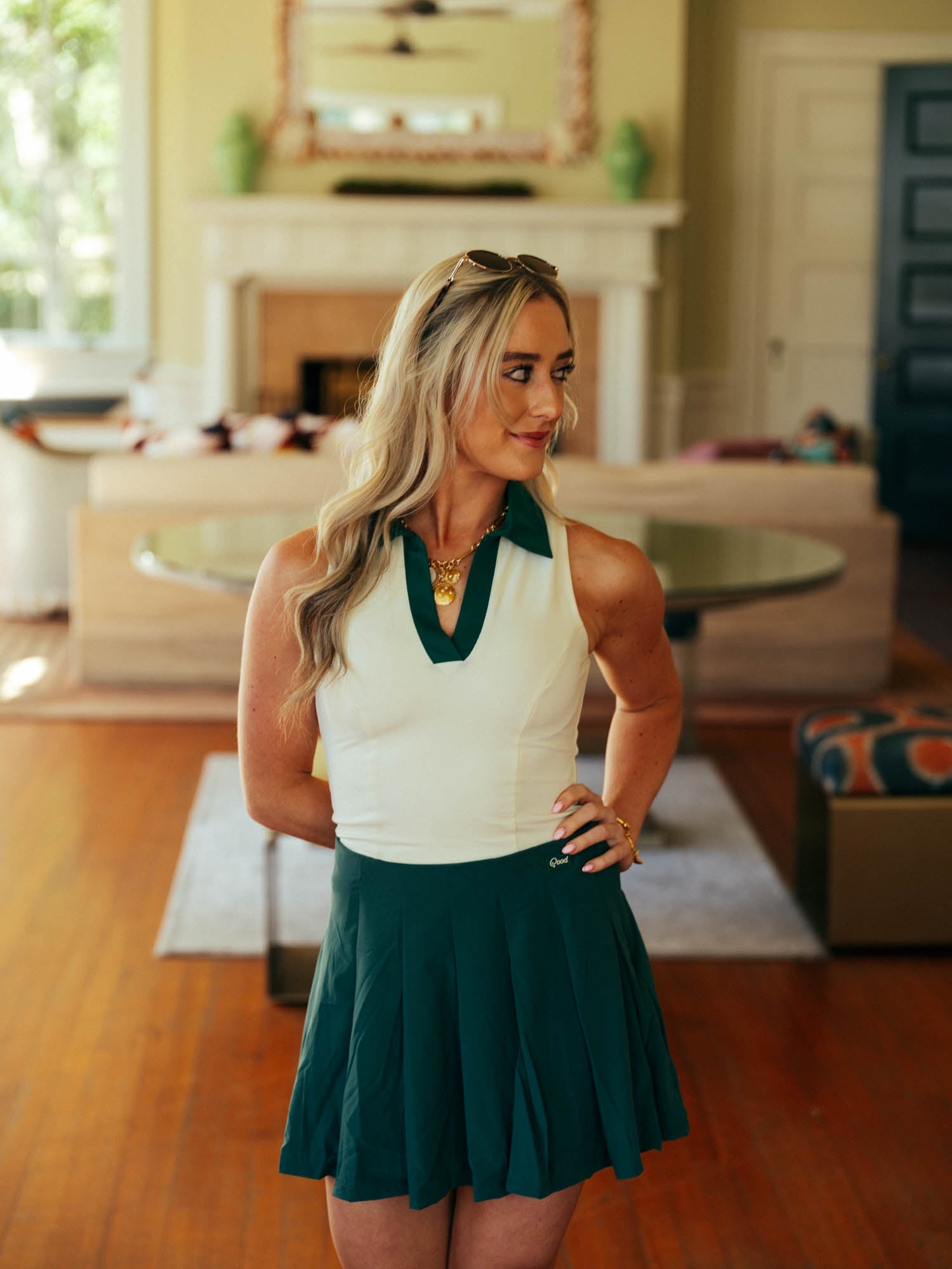 Women's Born To Golf Split Neck Crop Polo