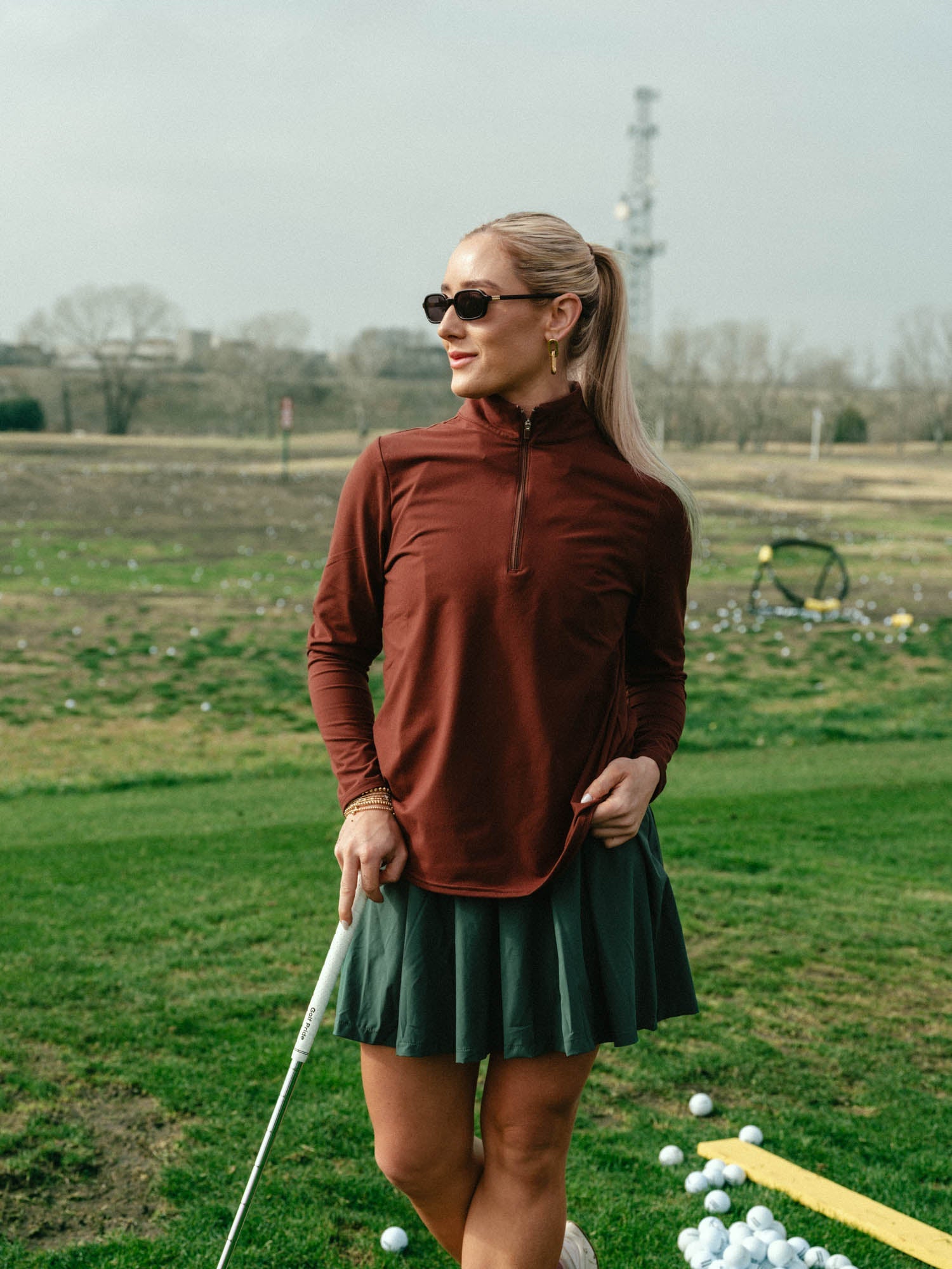 Women's Born To Golf Pleated Skirt