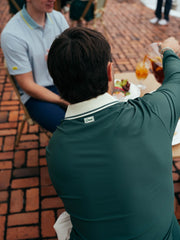 Born To Golf Long Sleeve Textured Polo