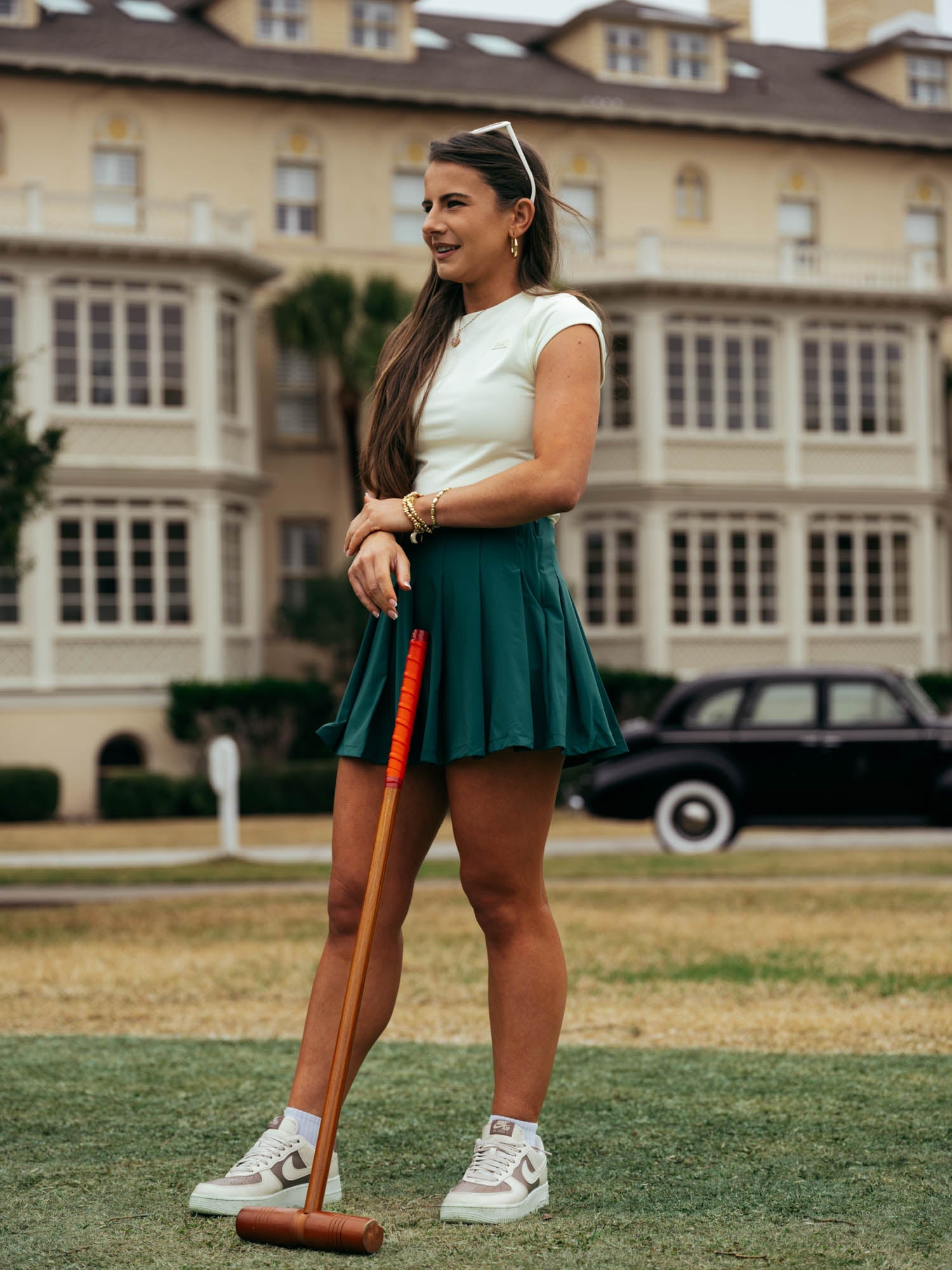 Women's Born To Golf Pleated Skirt