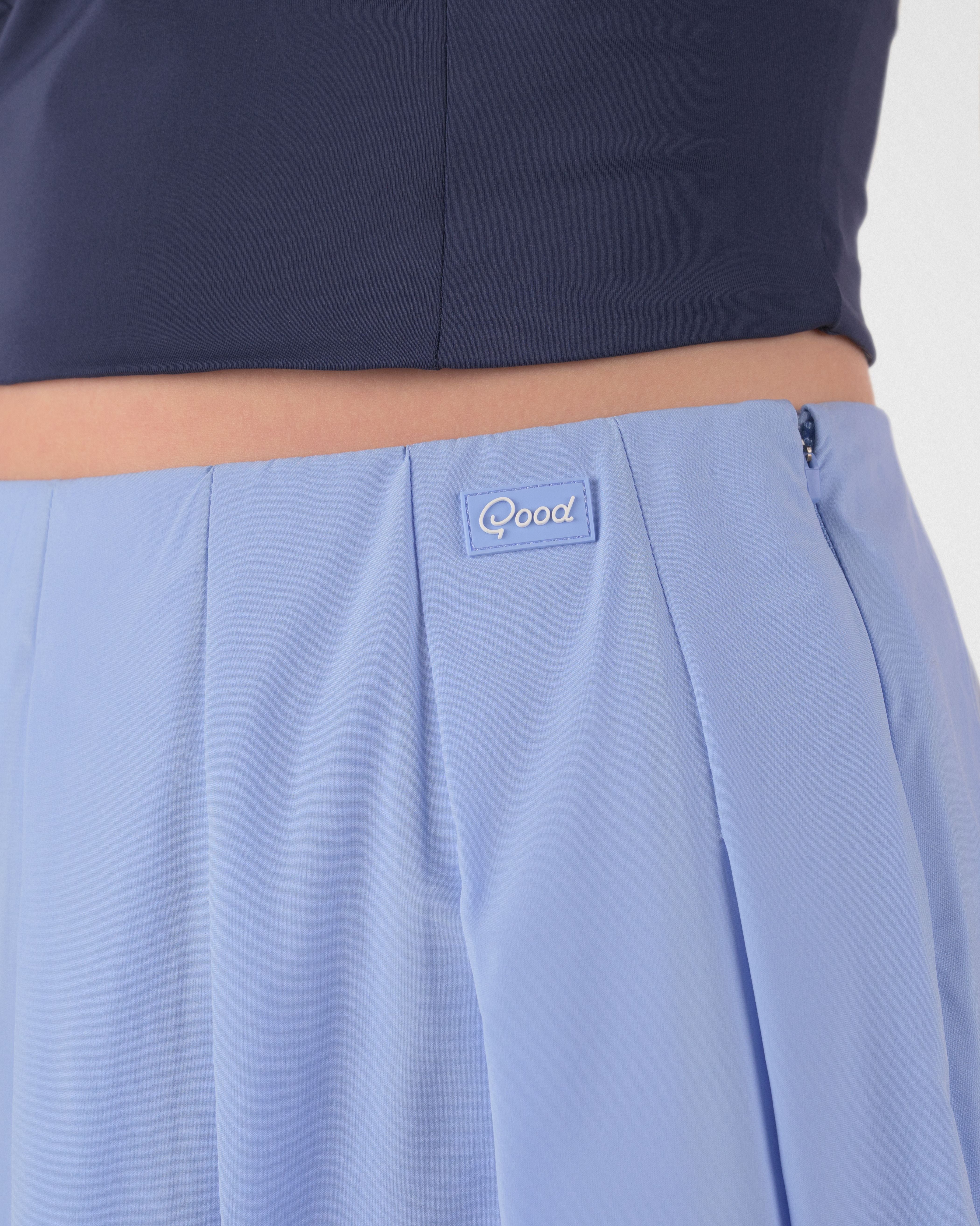 Women's Blueberry Pleated Skirt