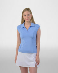 Women's Blueberry Split Neck Polo