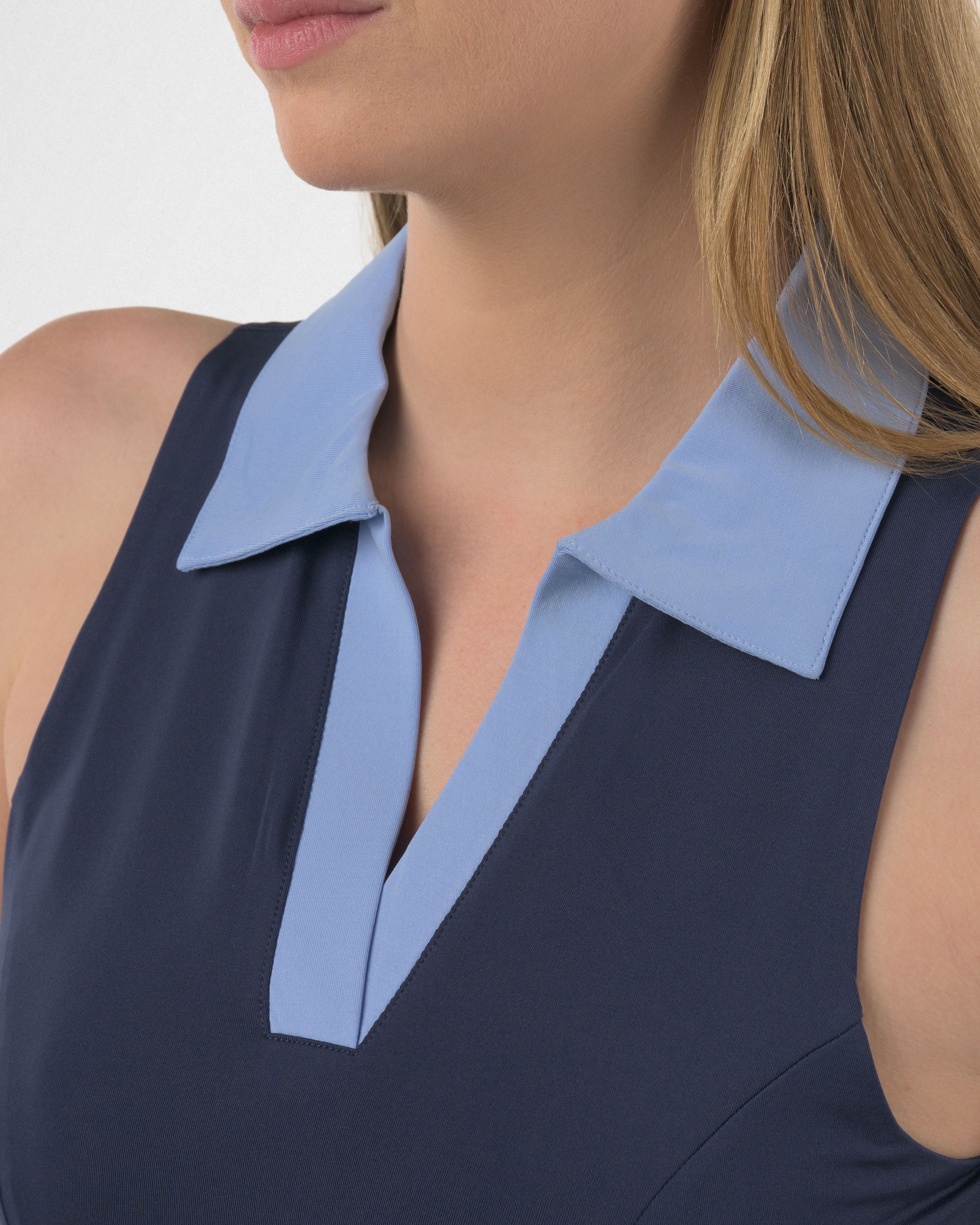 Women's Flyer Sleeveless Split Neck Crop Polo