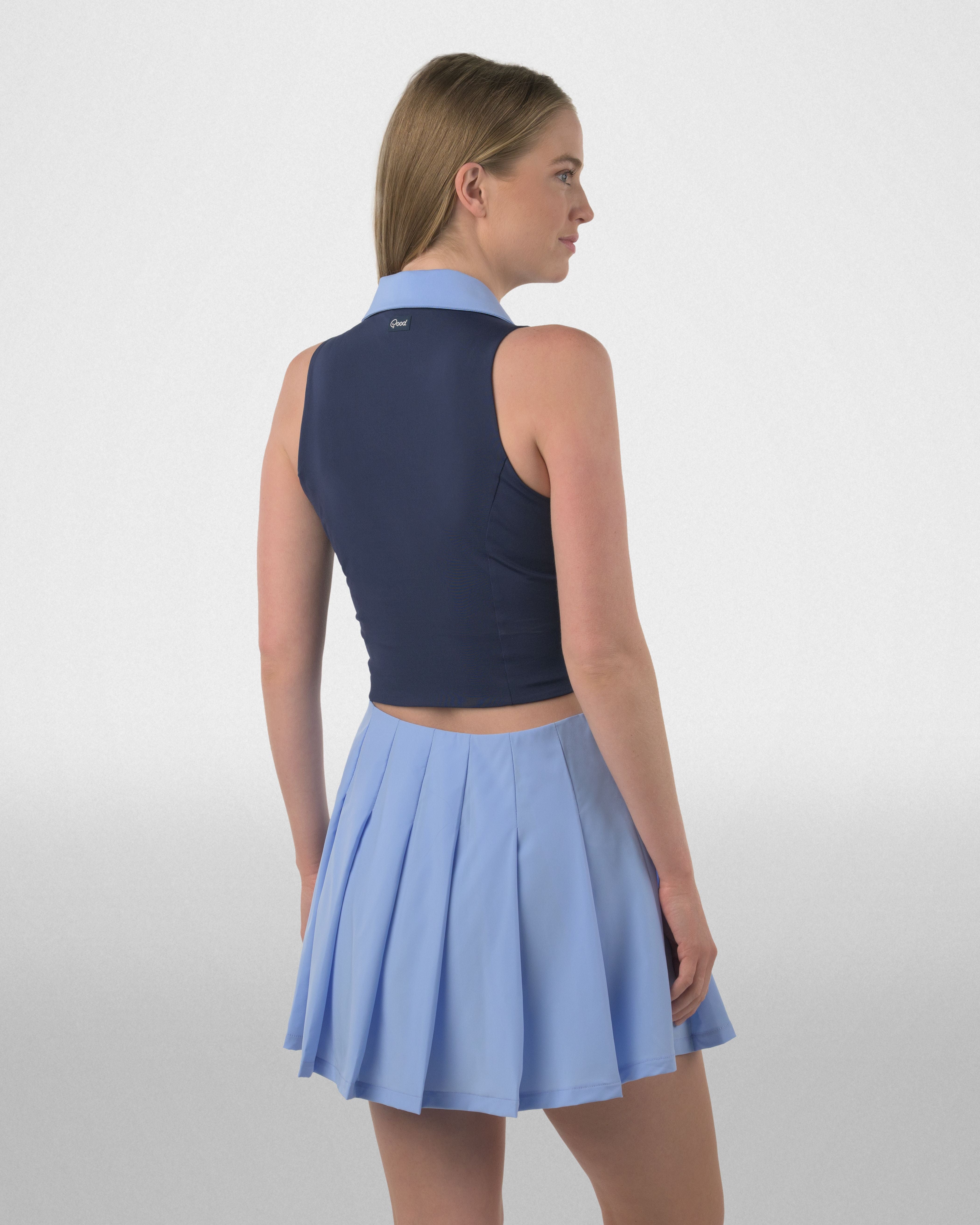 Women's Flyer Sleeveless Split Neck Crop Polo