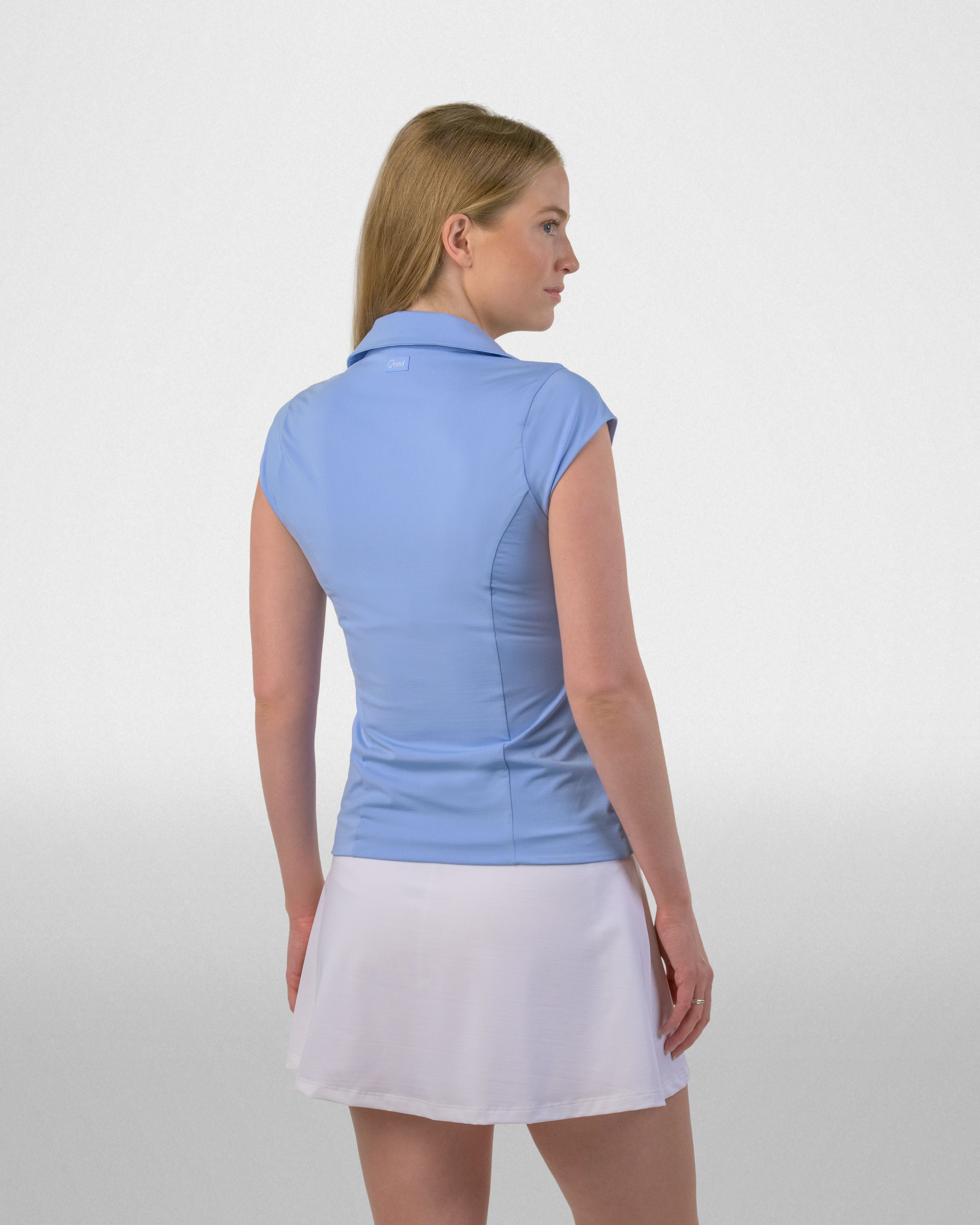 Women's Blueberry Split Neck Polo