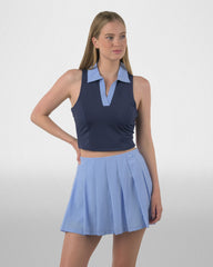 Women's Flyer Sleeveless Split Neck Crop Polo