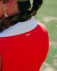 Women's That's Fire Split Neck Crop Polo