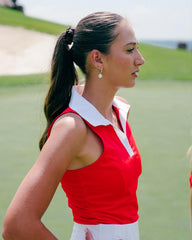 Women's That's Fire Split Neck Crop Polo