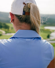 Women's Blueberry Split Neck Polo
