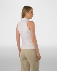 Women's Pure Sleeveless Split Neck Polo
